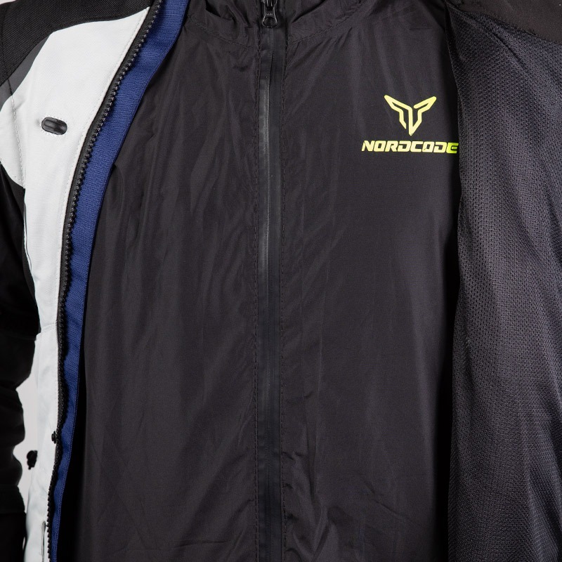 Nordcode Μπουφάν Μηχανής Safari CE EN1621-1, Level 2, Grey/Blue Ανδρικό 4 εποχών